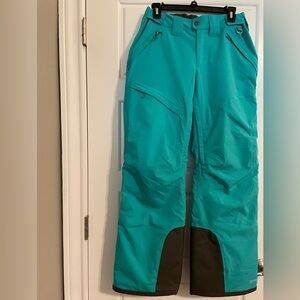Eddie Bauer Women’s Ski Pants, Teal and Gray